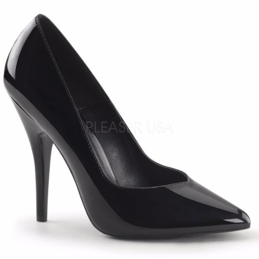 Product image of Pleaser Seduce-420V Black Patent, 5 inch (12.7 cm) Heel Court Pump Shoes