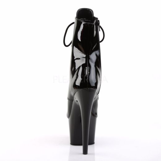 Product image of Pleaser Adore-1021 Black Patent/Black, 7 inch (17.8 cm) Heel, 2 3/4 inch (7 cm) Platform Ankle Boot