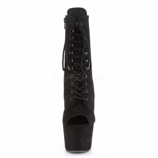 Product image of Pleaser Adore-1021Fs Black Faux Suede/Black Faux Suede, 7 inch (17.8 cm) Heel, 2 3/4 inch (7 cm) Platform Ankle Boot