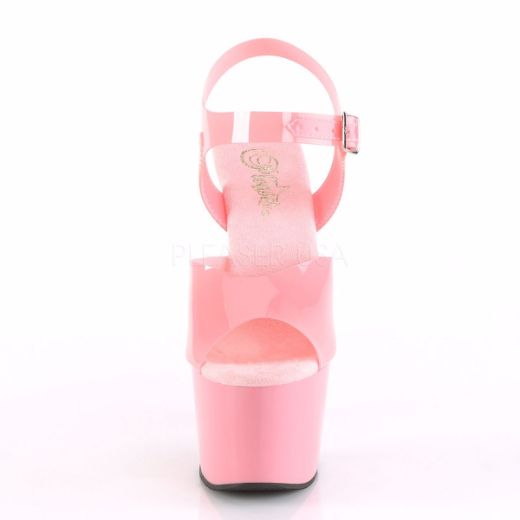 Product image of Pleaser Adore-708N Baby Pink (Jelly-Like) Tpu/Baby Pink, 7 inch (17.8 cm) Heel, 2 3/4 inch (7 cm) Platform Sandal Shoes