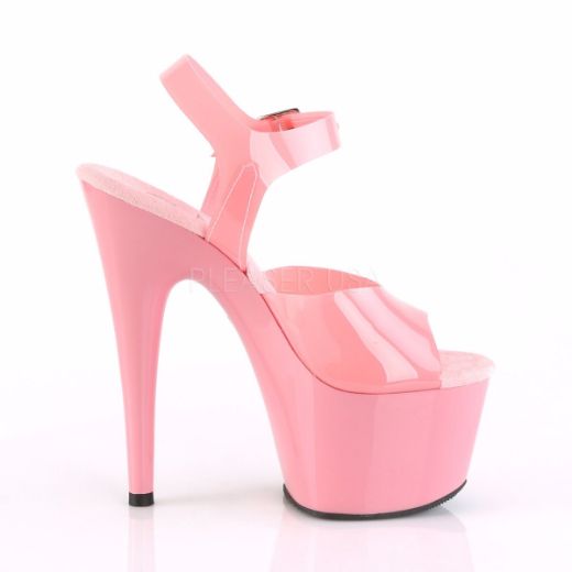 Product image of Pleaser Adore-708N Baby Pink (Jelly-Like) Tpu/Baby Pink, 7 inch (17.8 cm) Heel, 2 3/4 inch (7 cm) Platform Sandal Shoes
