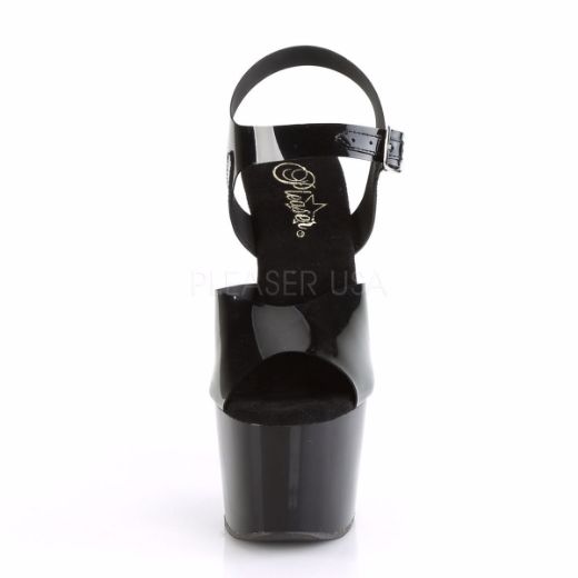 Product image of Pleaser Adore-708N Black (Jelly-Like) Tpu/Black, 7 inch (17.8 cm) Heel, 2 3/4 inch (7 cm) Platform Sandal Shoes