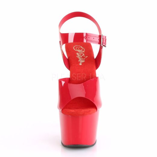 Product image of Pleaser Adore-708N Red (Jelly-Like) Tpu/Red, 7 inch (17.8 cm) Heel, 2 3/4 inch (7 cm) Platform Sandal Shoes