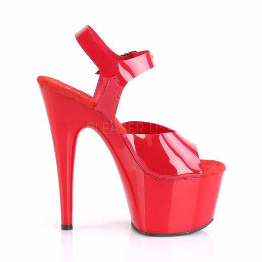 Product image of Pleaser Adore-708N Red (Jelly-Like) Tpu/Red, 7 inch (17.8 cm) Heel, 2 3/4 inch (7 cm) Platform Sandal Shoes