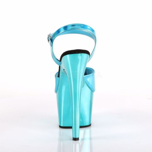 Product image of Pleaser Adore-709Hgch Turquoise Hologram/Turquoise Chrome, 7 inch (17.8 cm) Heel, 2 3/4 inch (7 cm) Platform Sandal Shoes