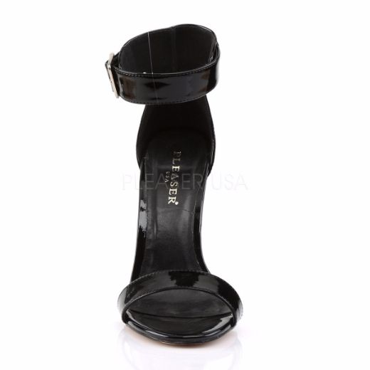 Product image of Pleaser Amuse-10 Black Patent, 5 inch (12.7 cm) Heel, Sandal Shoes