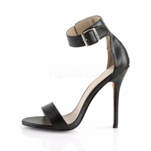 Product image of Pleaser Amuse-10 Black Pu, 5 inch (12.7 cm) Heel, Sandal Shoes