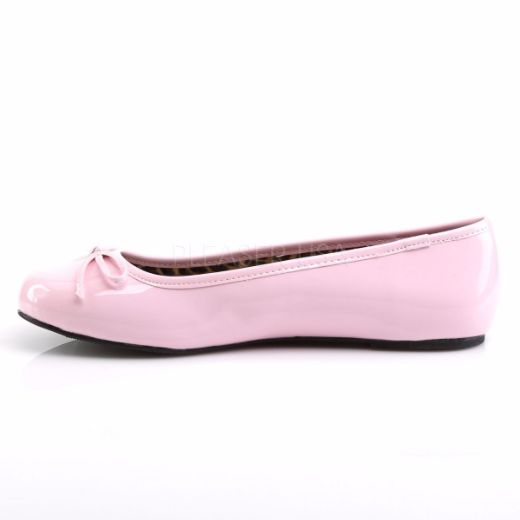Product image of Pleaser Pink Label Anna-01 Baby Pink Patent, Flat Flat Shoes