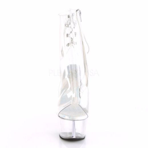 Product image of Pleaser Aspire-1018C Clear/Clear, 6 inch (15.2 cm) Heel, 2 1/4 inch (5.7 cm) Platform Ankle Boot