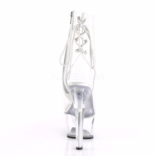 Product image of Pleaser Aspire-1018C Clear/Clear, 6 inch (15.2 cm) Heel, 2 1/4 inch (5.7 cm) Platform Ankle Boot