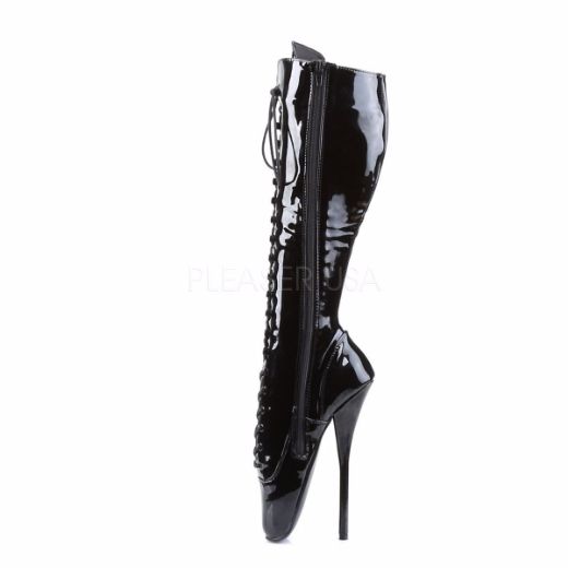 Product image of Devious Ballet-2020 Black Patent, 7 inch (17.8 cm) Heel Knee High Boot