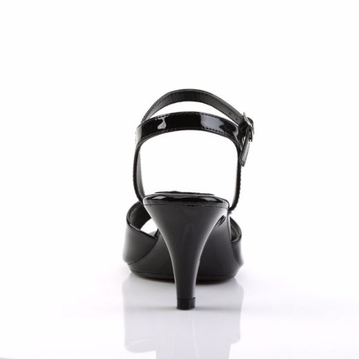 Product image of Fabulicious Belle-309 Black/Black, 3 inch (7.6 cm) Heel, 1/8 inch (0.3 cm) Platform Sandal Shoes