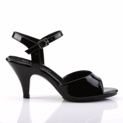 Product image of Fabulicious Belle-309 Black/Black, 3 inch (7.6 cm) Heel, 1/8 inch (0.3 cm) Platform Sandal Shoes