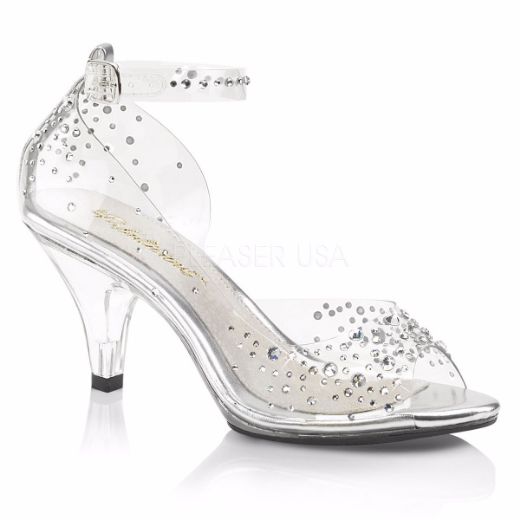 Product image of Fabulicious Belle-330Rs Clear/Clear, 3 inch (7.6 cm) Heel, 1/8 inch (0.3 cm) Platform Sandal Shoes