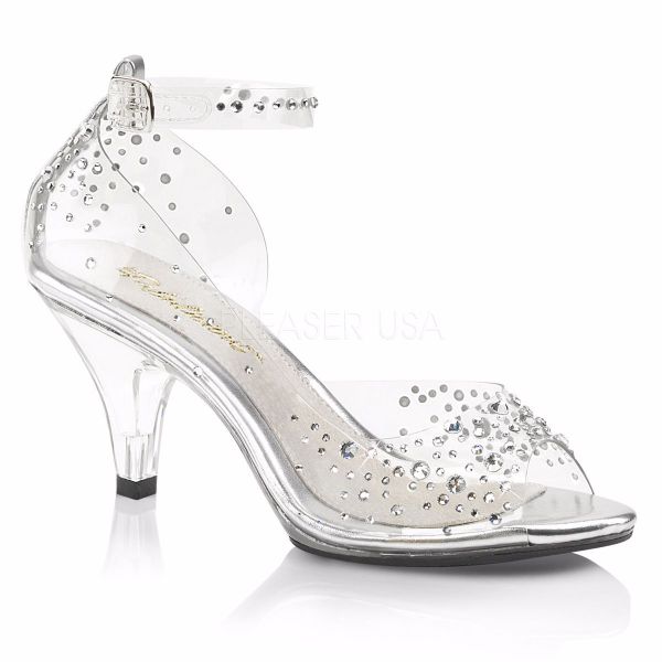3 inch clear heel