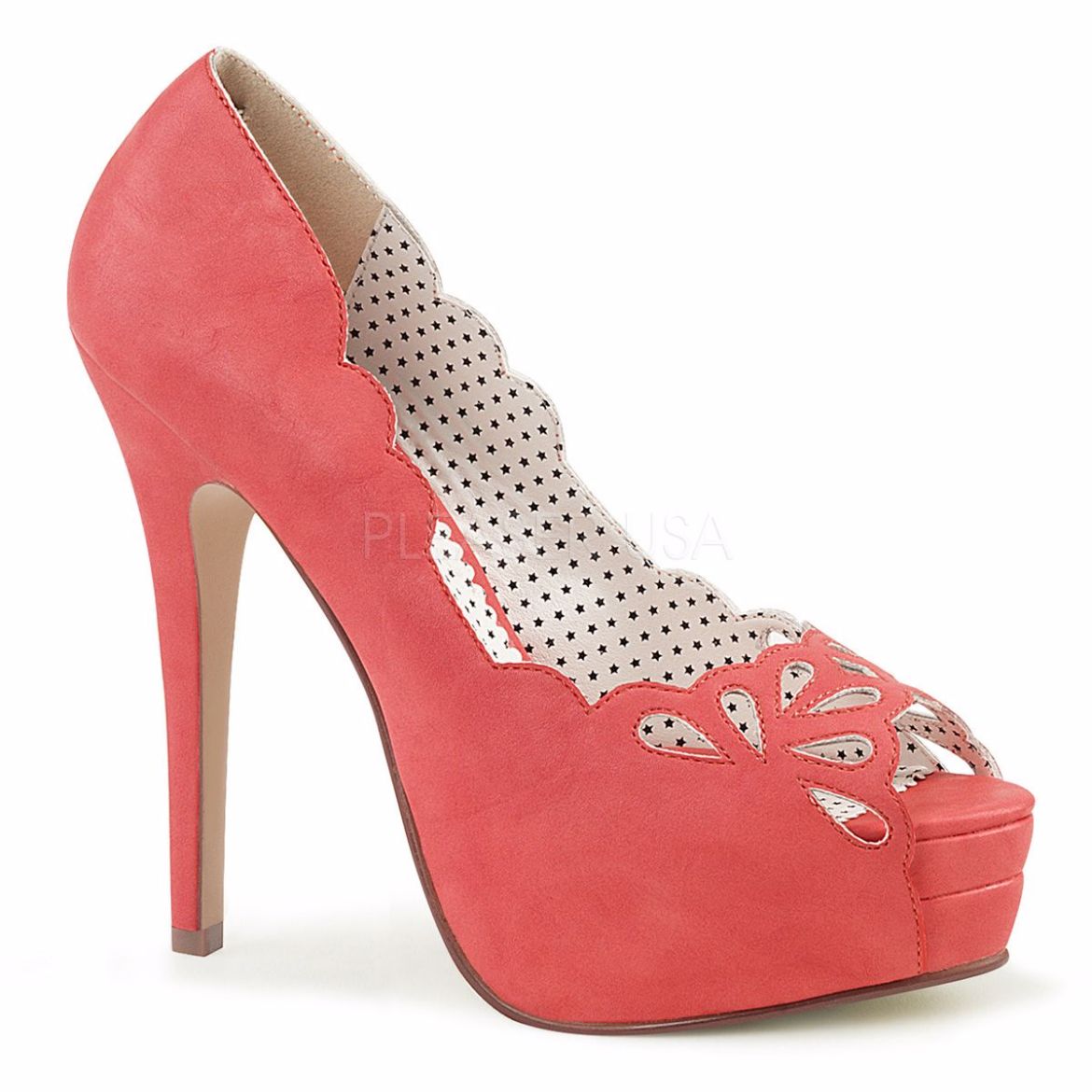 Coral peep toe store shoes