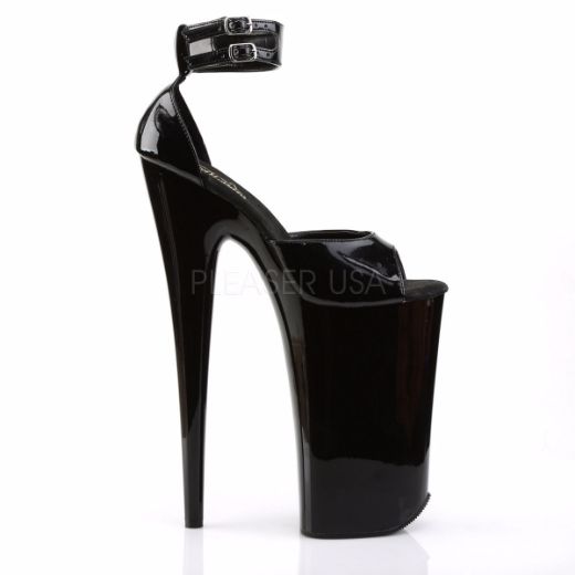 Product image of Pleaser Beyond-089 Black/Black, 10 inch (25.4 cm) Heel, 6 1/4 inch (15.9 cm) Platform Sandal Shoes