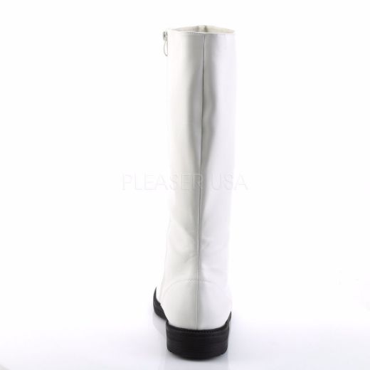 Product image of Funtasma Captain-100 White Pu, 1 inch (2.5 cm) Heel Knee High Boot