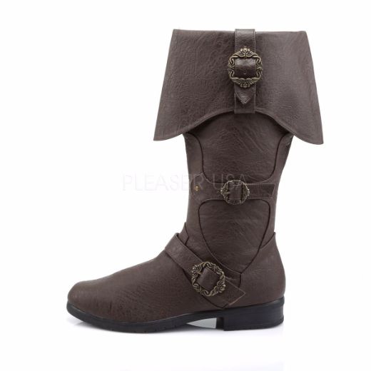 Product image of Funtasma Carribean-299 Brown Distressed Pu Knee High Boot