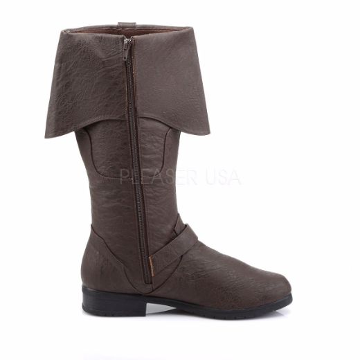 Product image of Funtasma Carribean-299 Brown Distressed Pu Knee High Boot