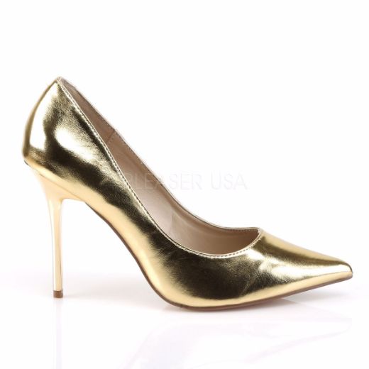 Product image of Pleaser Classique-20 Gold Met Pu, 4 inch (10.2 cm) Heel Court Pump Shoes