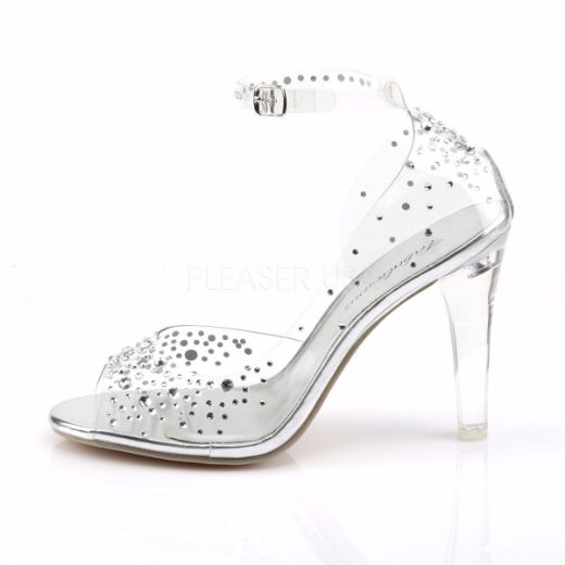 Product image of Fabulicious Clearly-430Rs Clear Lucite, 4 1/2 inch (11.4 cm) Heel, 1/4 inch (0.6 cm) Platform Sandal Shoes