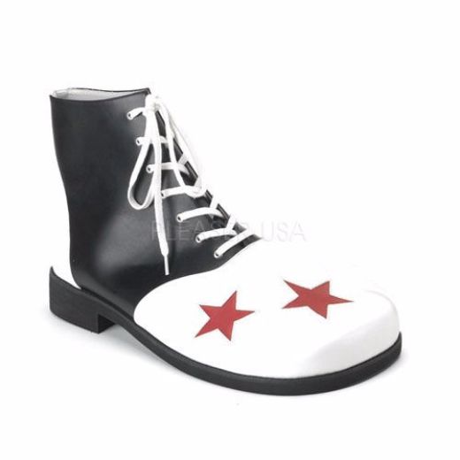 Product image of Funtasma Clown-02 Black-White Pu Ankle Boot