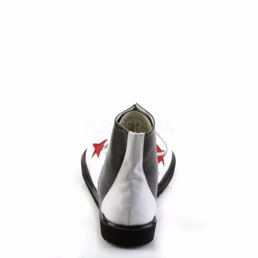 Product image of Funtasma Clown-02 Black-White Pu Ankle Boot