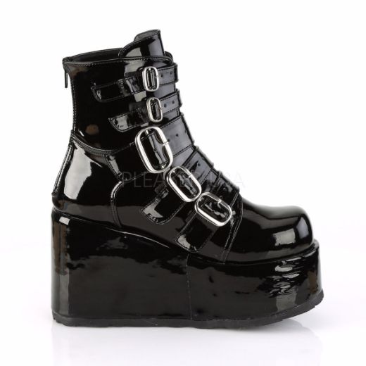 Product image of Demonia Concord-57 Black Patent , 4 1/4 inch Platform Ankle Boot