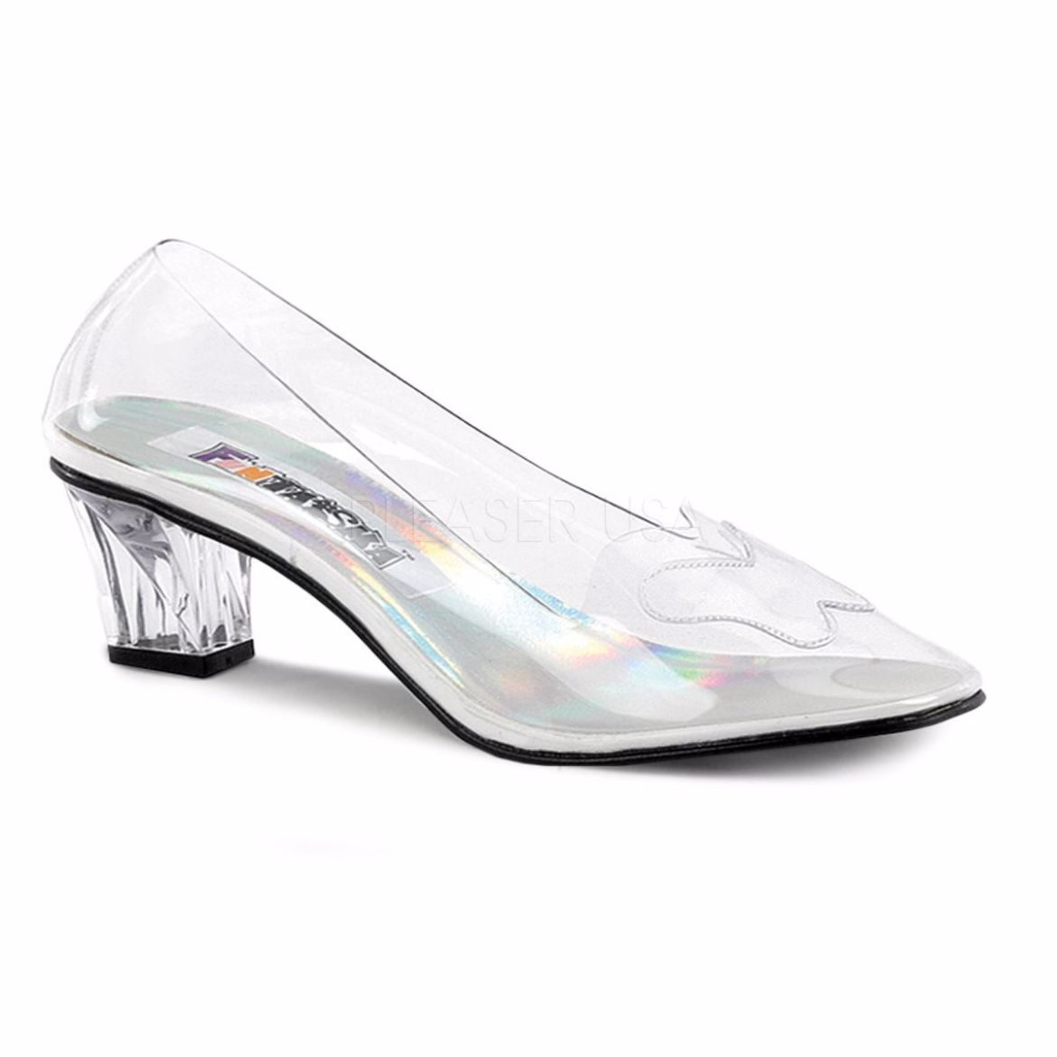 Product image of Funtasma Crystal-103 Clear Lucite, 2 inch (5.1 cm) Heel Court Pump Shoes