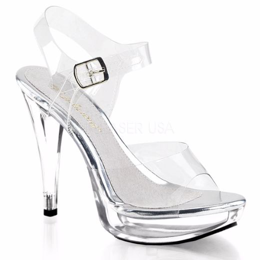 Ellie Women's 6 inch Heel Sandal (Clear;5) : Amazon.ca: Clothing, Shoes &  Accessories