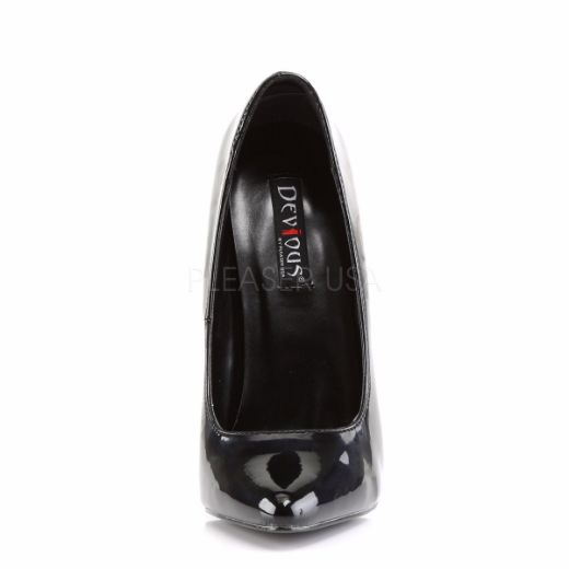 Product image of Devious Dagger-01 Black Patent, 6 1/4 inch (15.9 cm) Heel Court Pump Shoes