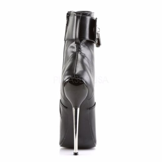 Product image of Devious Dagger-1023 Black Pu, 6 1/4 inch (15.9 cm) Heel Ankle Boot
