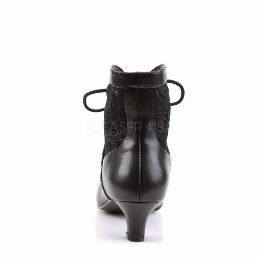Product image of Funtasma Dame-05 Black Pu-Lace, 2 inch (5.1 cm) Heel Ankle Boot