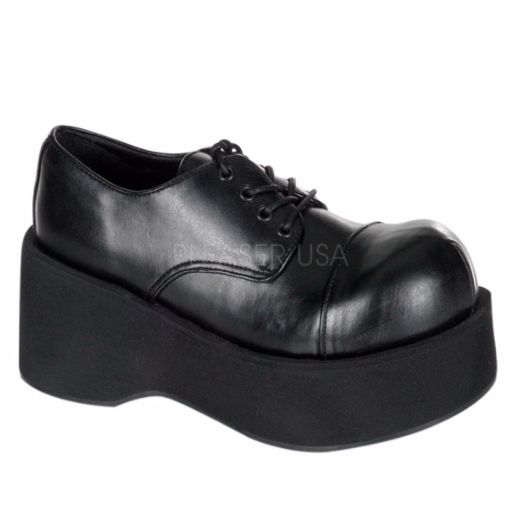 Product image of Demonia Dank-101 Black Vegan Leather, 3 1/4 inch Platform Court Pump Shoes