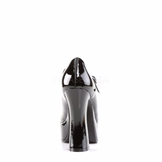 Product image of Demonia Dolly-50 Black Patent, 5 inch (12.7 cm) Heel, 1 1/2 inch (3.8 cm) Platform Court Pump Shoes