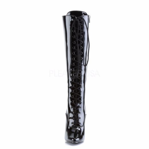 Product image of Devious Domina-2020 Black Patent, 6 inch (15.2 cm) Heel Knee High Boot
