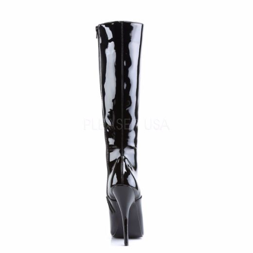 Product image of Devious Domina-2020 Black Patent, 6 inch (15.2 cm) Heel Knee High Boot