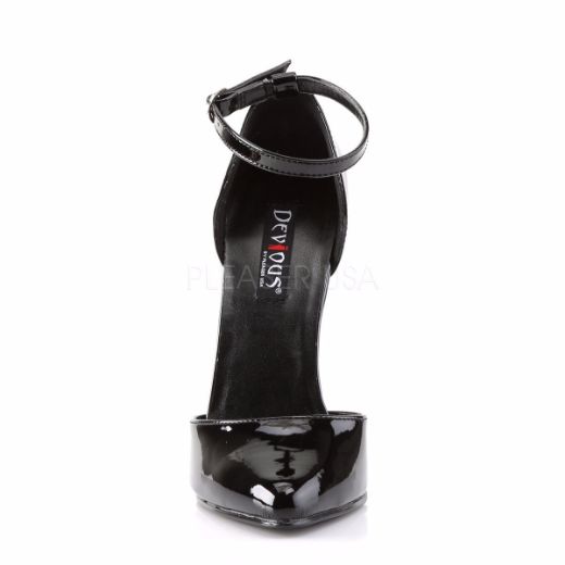 Product image of Devious Domina-402 Black Patent, 6 inch (15.2 cm) Heel Court Pump Shoes