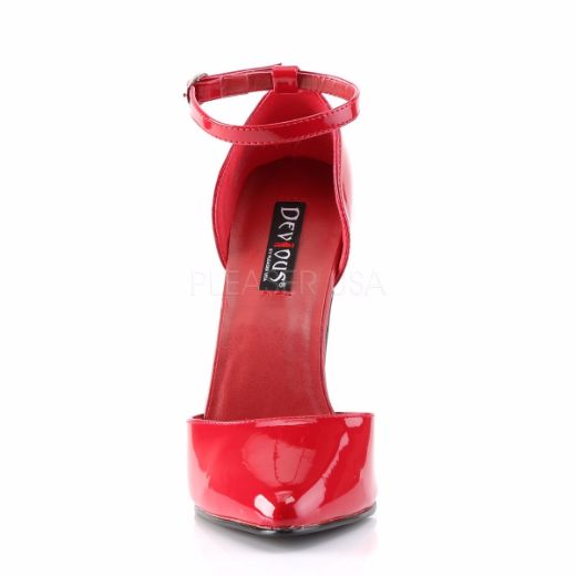 Product image of Devious Domina-402 Red Patent, 6 inch (15.2 cm) Heel Court Pump Shoes
