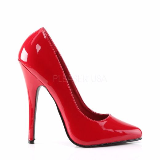 Product image of Devious Domina-420 Red Patent, 6 inch (15.2 cm) Heel Court Pump Shoes