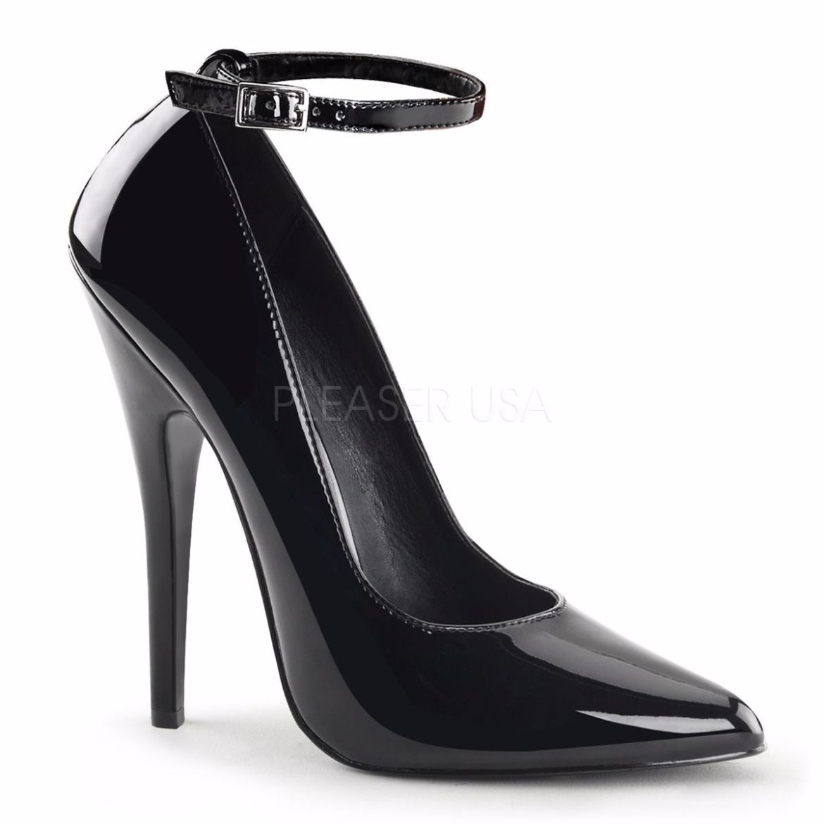 Product image of Devious Domina-431 Black Patent, 6 inch (15.2 cm) Heel Court Pump Shoes