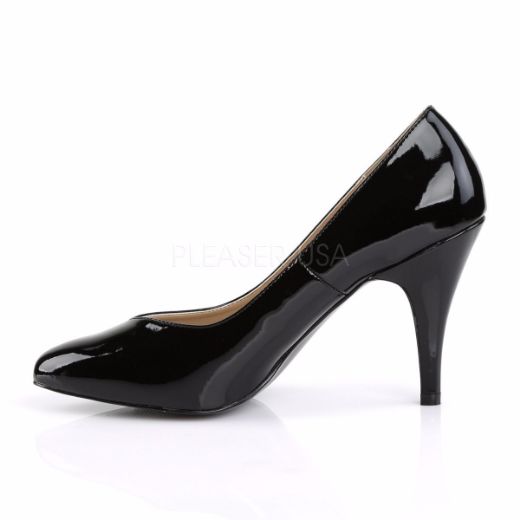 Product image of Pleaser Pink Label Dream-420 Black Patent, 4 inch (10.2 cm) Heel Court Pump Shoes