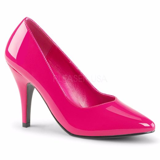 Product image of Pleaser Pink Label Dream-420 Hot Pink Patent, 4 inch (10.2 cm) Heel Court Pump Shoes