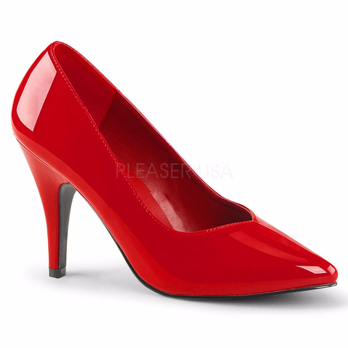 Product image of Pleaser Pink Label Dream-420 Red Patent, 4 inch (10.2 cm) Heel Court Pump Shoes