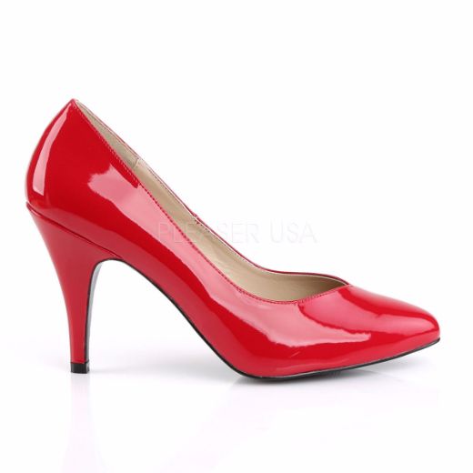 Product image of Pleaser Pink Label Dream-420 Red Patent, 4 inch (10.2 cm) Heel Court Pump Shoes