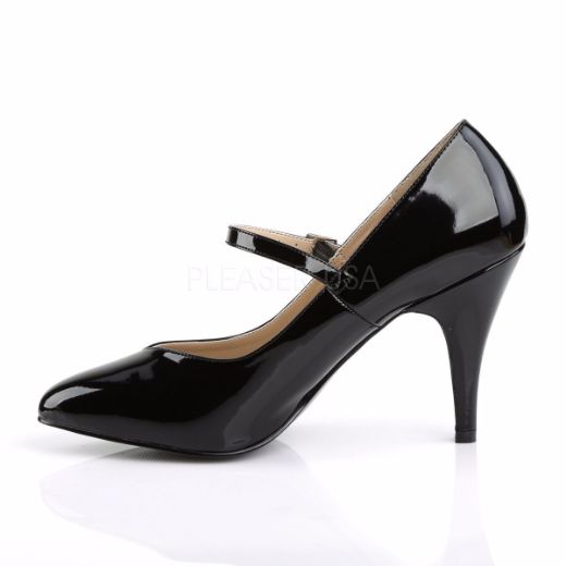 Product image of Pleaser Pink Label Dream-428 Black Patent, 4 inch (10.2 cm) Heel Court Pump Shoes