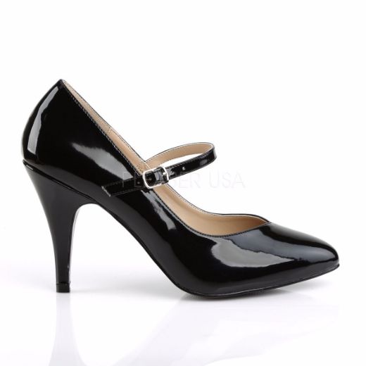 Product image of Pleaser Pink Label Dream-428 Black Patent, 4 inch (10.2 cm) Heel Court Pump Shoes