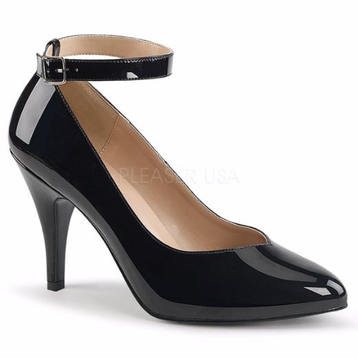 Product image of Pleaser Pink Label Dream-431 Black Patent, 4 inch (10.2 cm) Heel Court Pump Shoes
