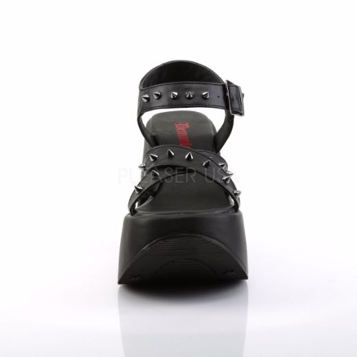 Product image of Demonia Dynamite-02 Black Vegan Leather, 5 inch Platform Sandal Shoes